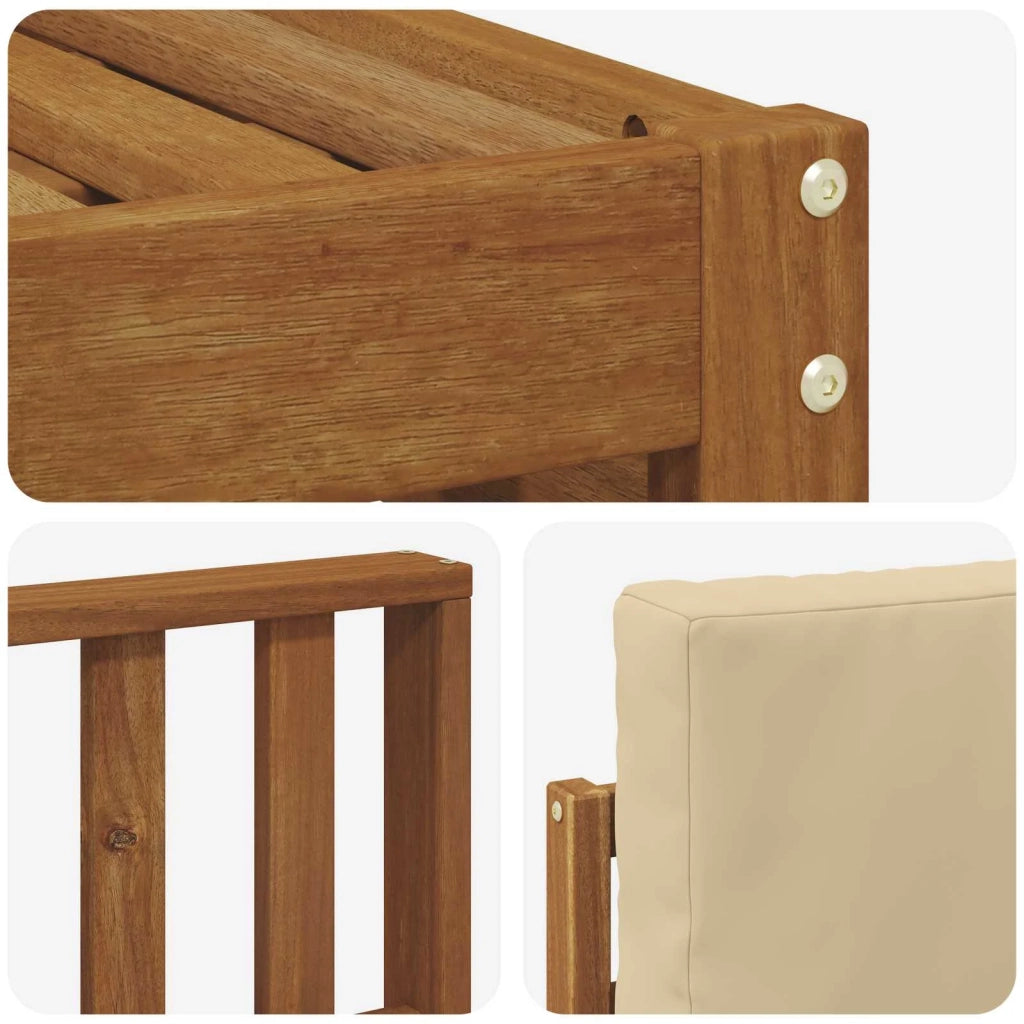 Set di divani da esterno 5 pz Naturale e Beige 3374643