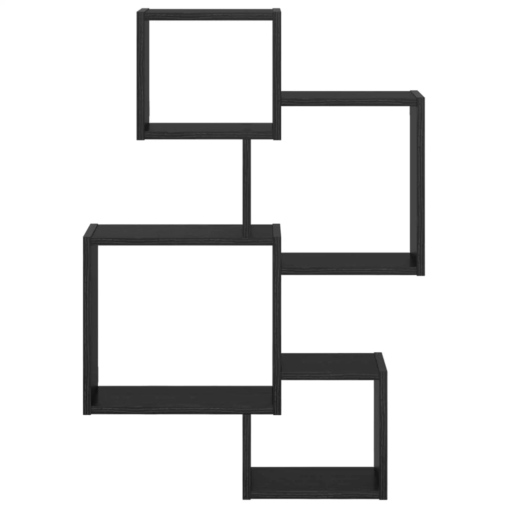 Mensole Cubo da Parete A parete Rovere Nero 64 x 13,5 x 91,5 cm 8012125