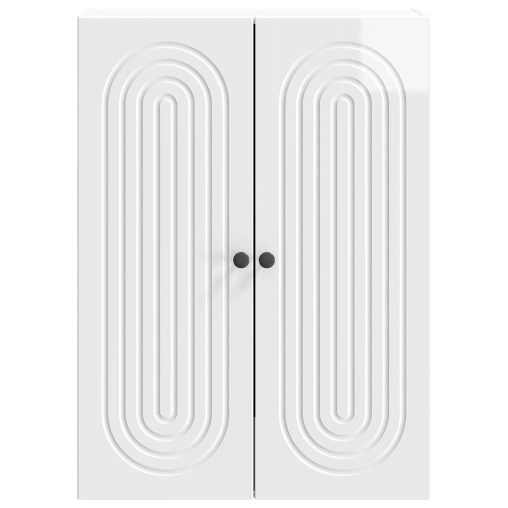 Mobiletto a muro Bianco Lucido 66 x 34,5 x 90 cm 898059