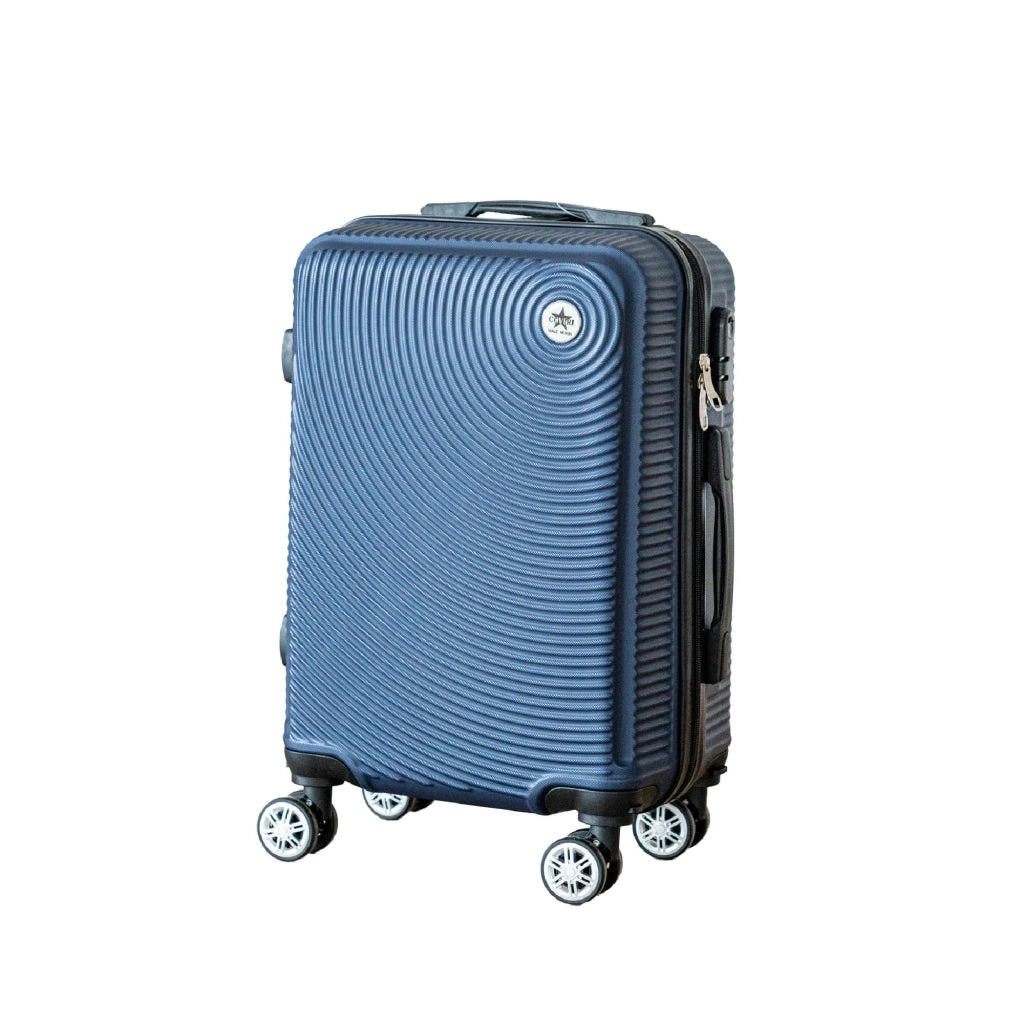Coveri Set Di 3 Valigie Rigide ABS Valigia Da Viaggio Con Chiusura Lucchetto Combinazione Grande Media Piccola Forti Resistenti Manico Telescopico Ruote Staccabili Trolley Blu