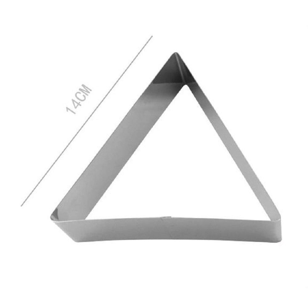 Trade Shop - Set 2 Pezzi Forme Stampi Stampo Per Dolci Torte Biscotti Triangolari 14 Cm 98926 -