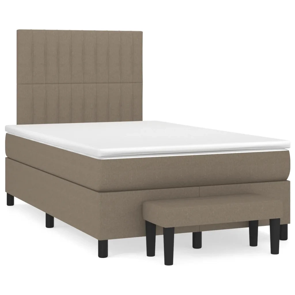 Giroletto a Molle con Materasso Tortora 120x190 cm in Tessuto 3270373