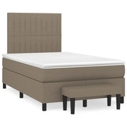 Giroletto a Molle con Materasso Tortora 120x190 cm in Tessuto 3270373