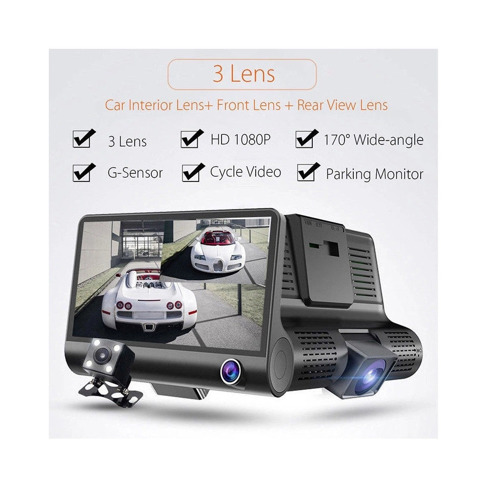 Trade Shop - Mini Dvr Auto Full Hd 1080p Camera Monitor Lcd 4" Anteriore Posteriore Interna -