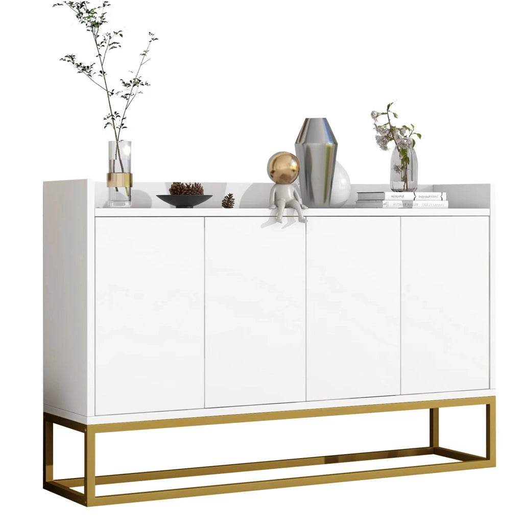 Credenza 4 Ante senza Maniglie ¨C MINIMAL ¨C Bianco, Stile Moderno