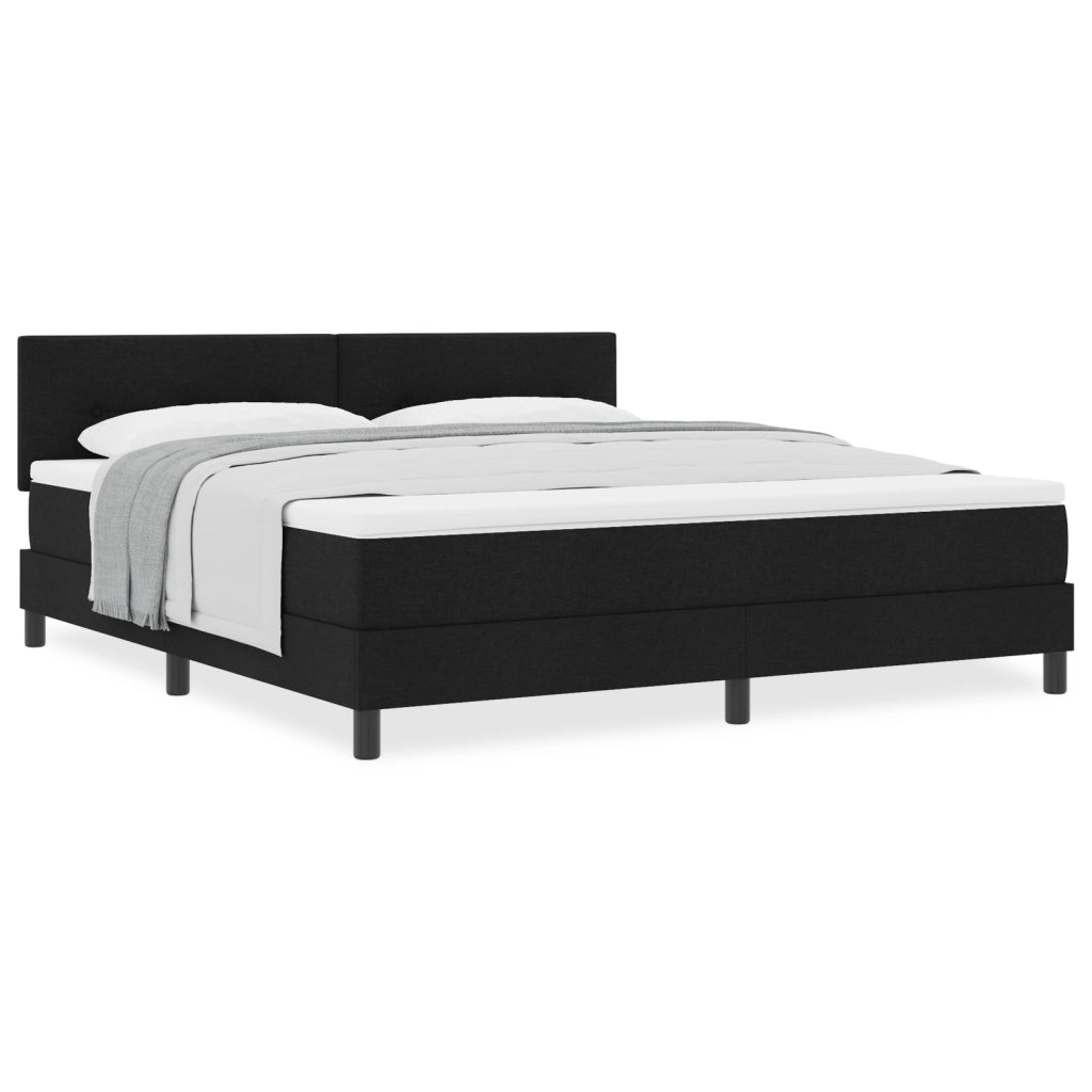 Letto a Box Spring con Materasso Nero 180x200 cm Tessuto