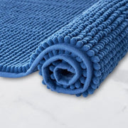 Pavimento Antiscivolo con Tessuto di Chenille | Super Assorbente e Lavabile in Macchina | Da Utilizzare come Set di Pavimento Antiscivolo | Per la Stanza da Bagno, Doccia, Vasca da Bagno o come Pavimento Antiscivolo per il Bagno | Blu - 50x150 cm