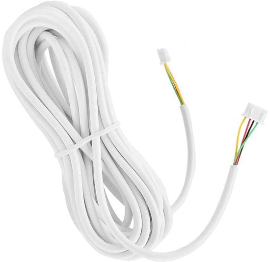 Cavo 4-filari Flexibile - Cavo in Rame - Isolato in PVC - Per Intercom Video - Lunghezza 10m - Diametro 0,3mm - Cavo per Porta