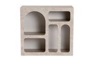 Credenza in legno "Lessa" - 80 x 37 x 74 cm - Travertino