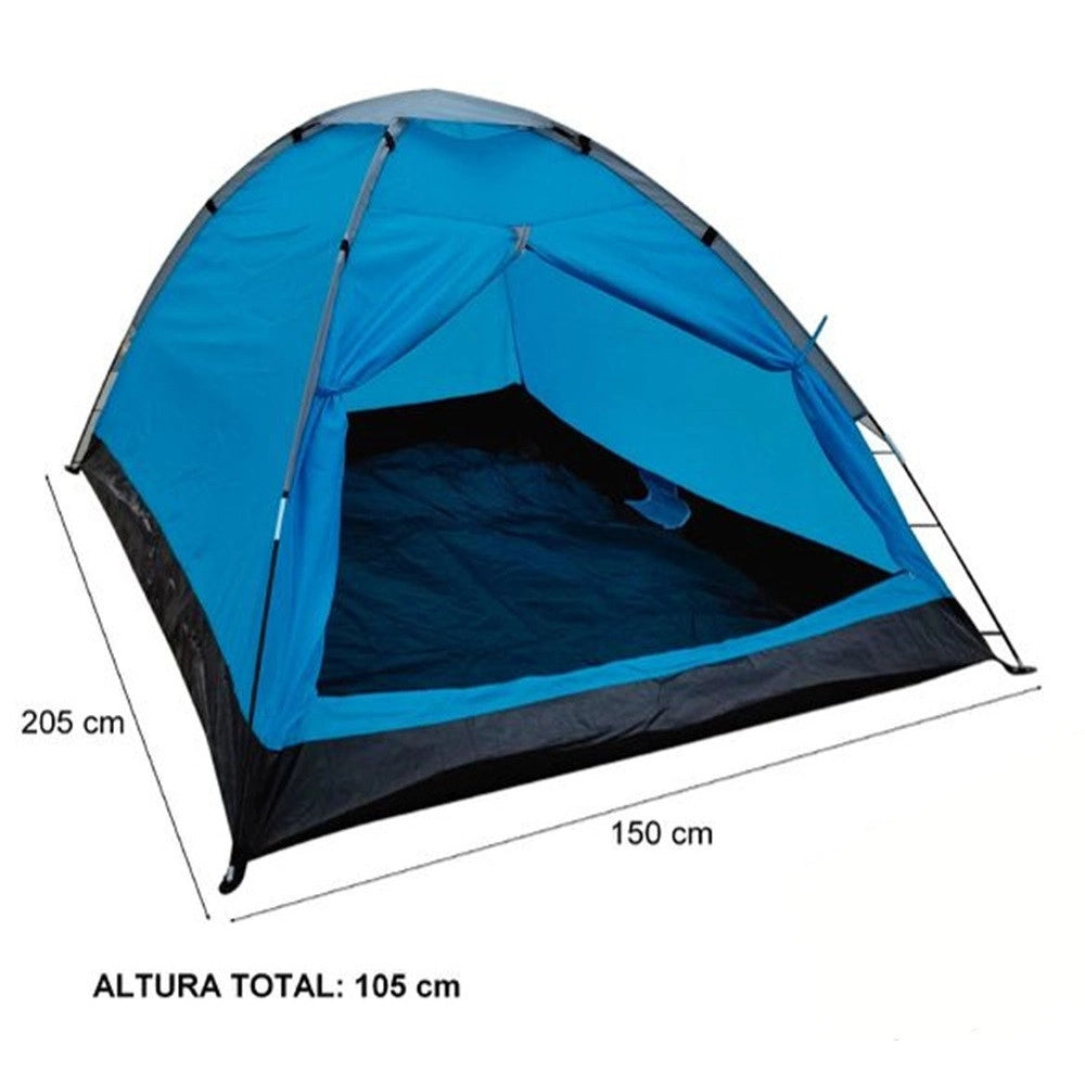 Trade Shop - Tenda Da Campeggio Per 2 Persone Leggera Portatile Borsa Trasporto 205x150x105cm 016567 -