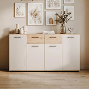 Madia Kerry51A 4 Ante e 2 Cassetti Beige e Artisan Oak
