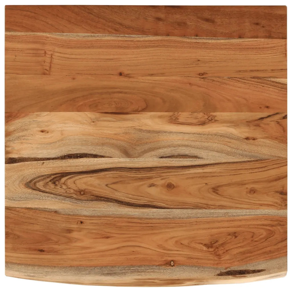 Mensola a Muro 40x40x2,5cm Quadrata Massello Acacia Bordi Vivi
