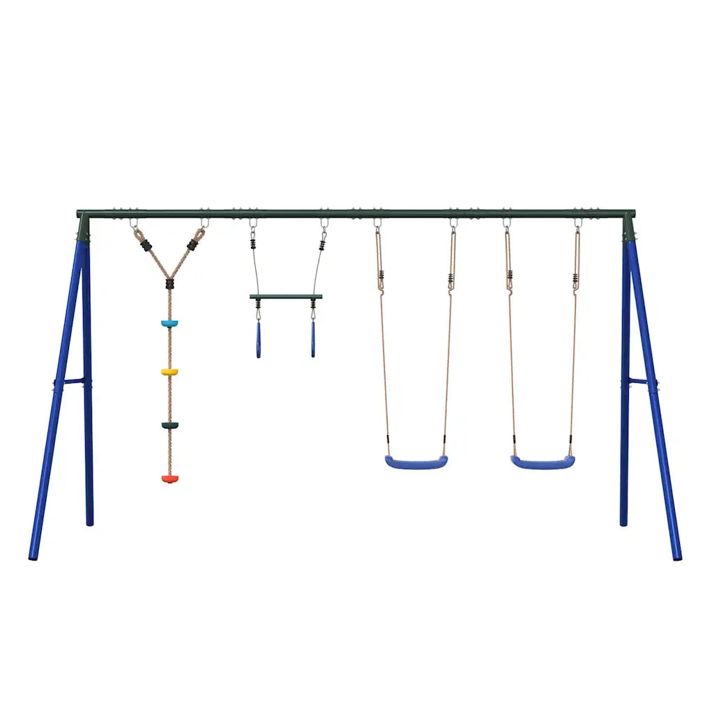 vidaXL Set Gioco da Esterno con Altalene Trapezio e Altalena a Disco