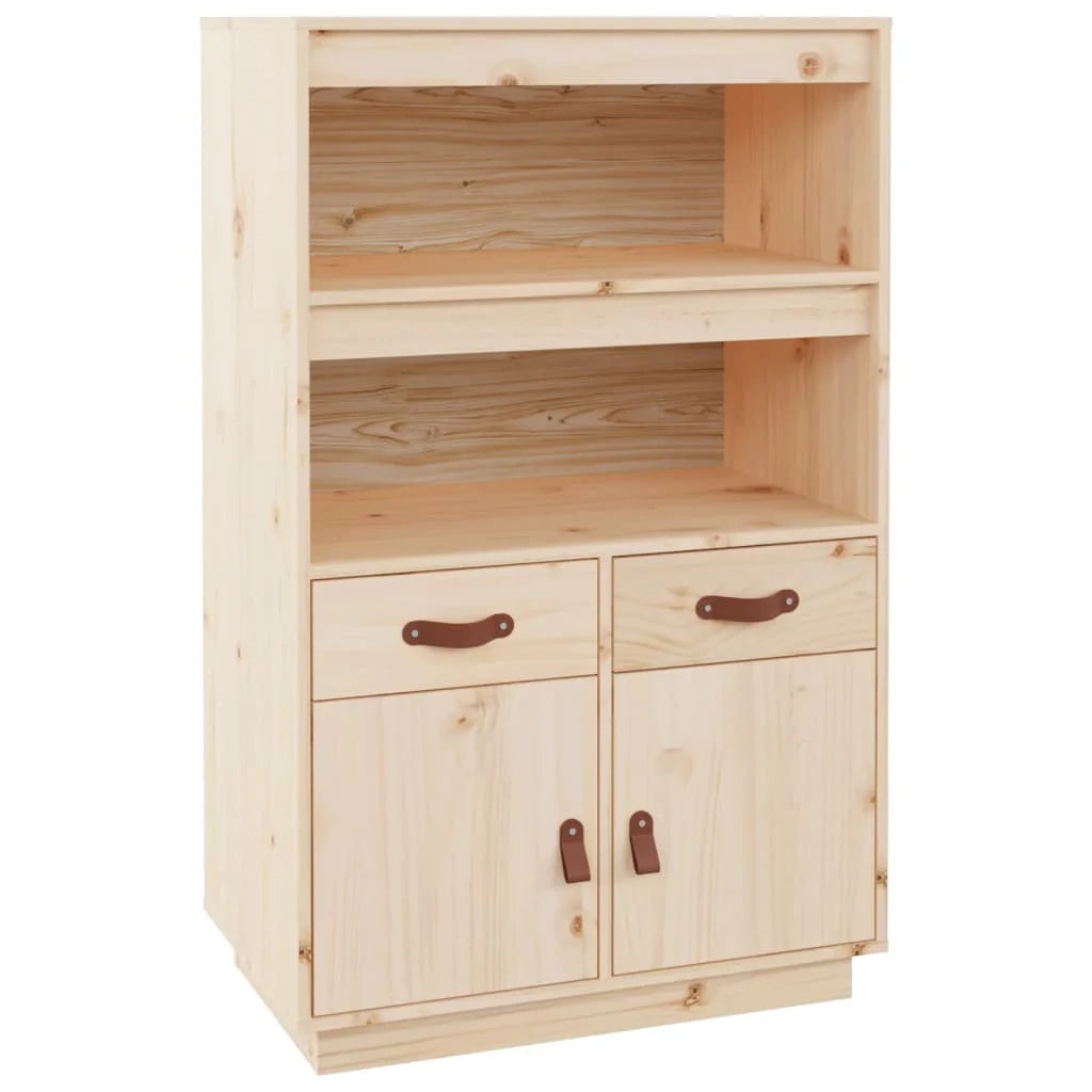 Buffet credenza cassettiera armadio mobile contenitore organizer cucina soggiorno salotto alto 67 x 40 x 108,5 cm legno di pino massiccio marrone 02_0032194