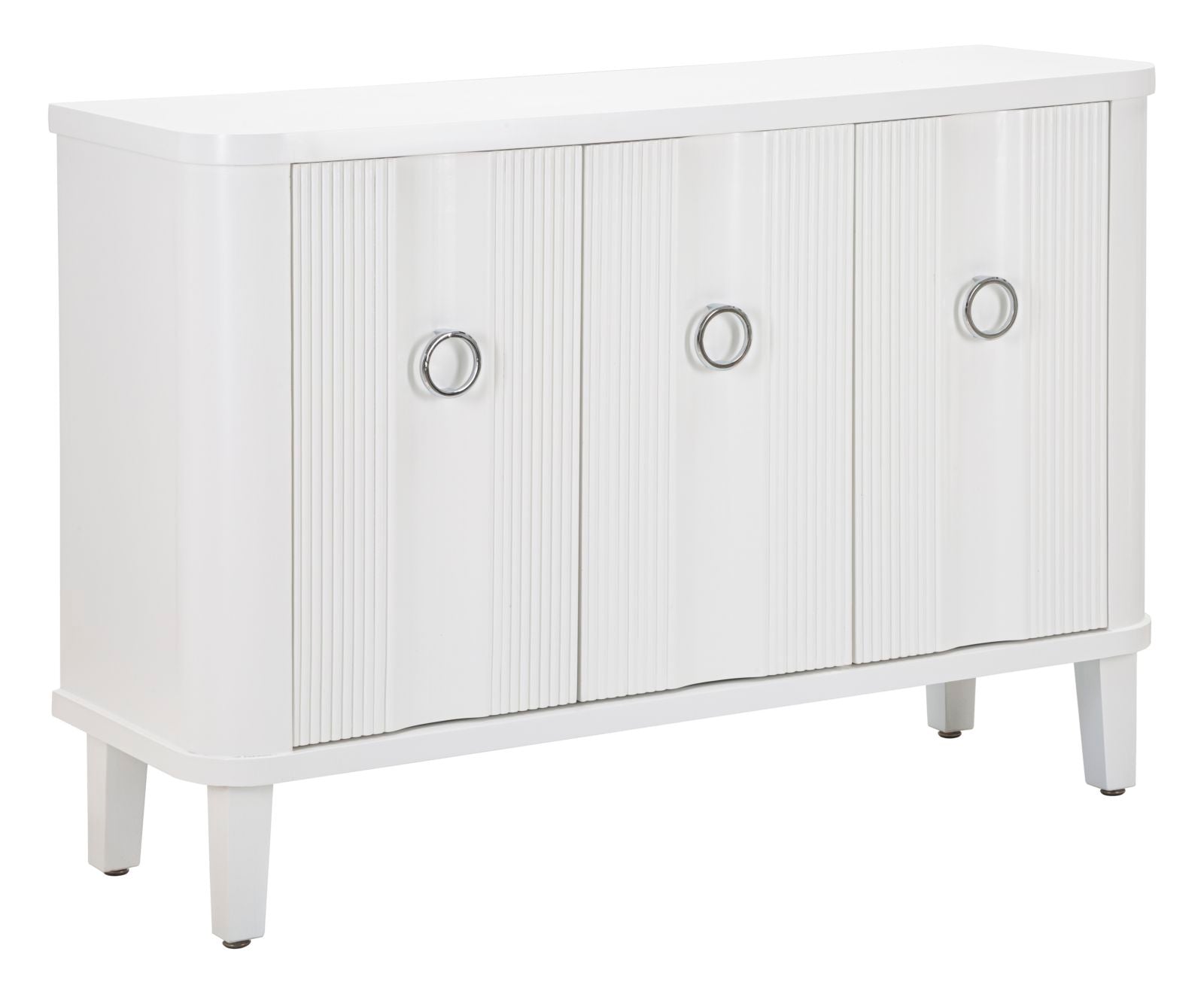 Mobile Shine 120x84x40 cm in Legno MDF e Metallo Bianco