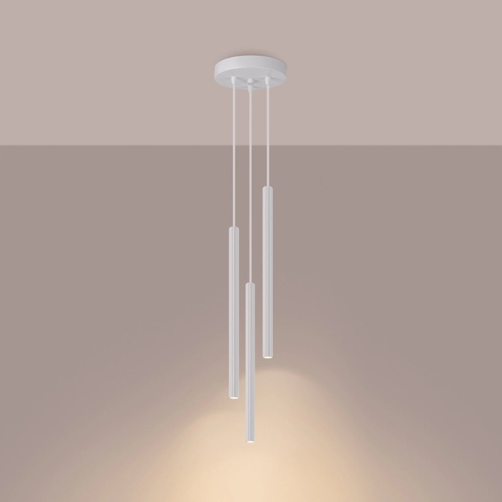 Lampada tubolare in acciaio moderno ARCHE Ocean Green 3x8W LED G9 Bianco