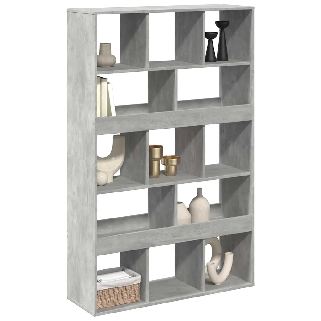 Libreria-Scaffale per Libri-Mobile di Stoccaggio Grigio Cemento 100x33x156,5 cm in Truciolato 482497