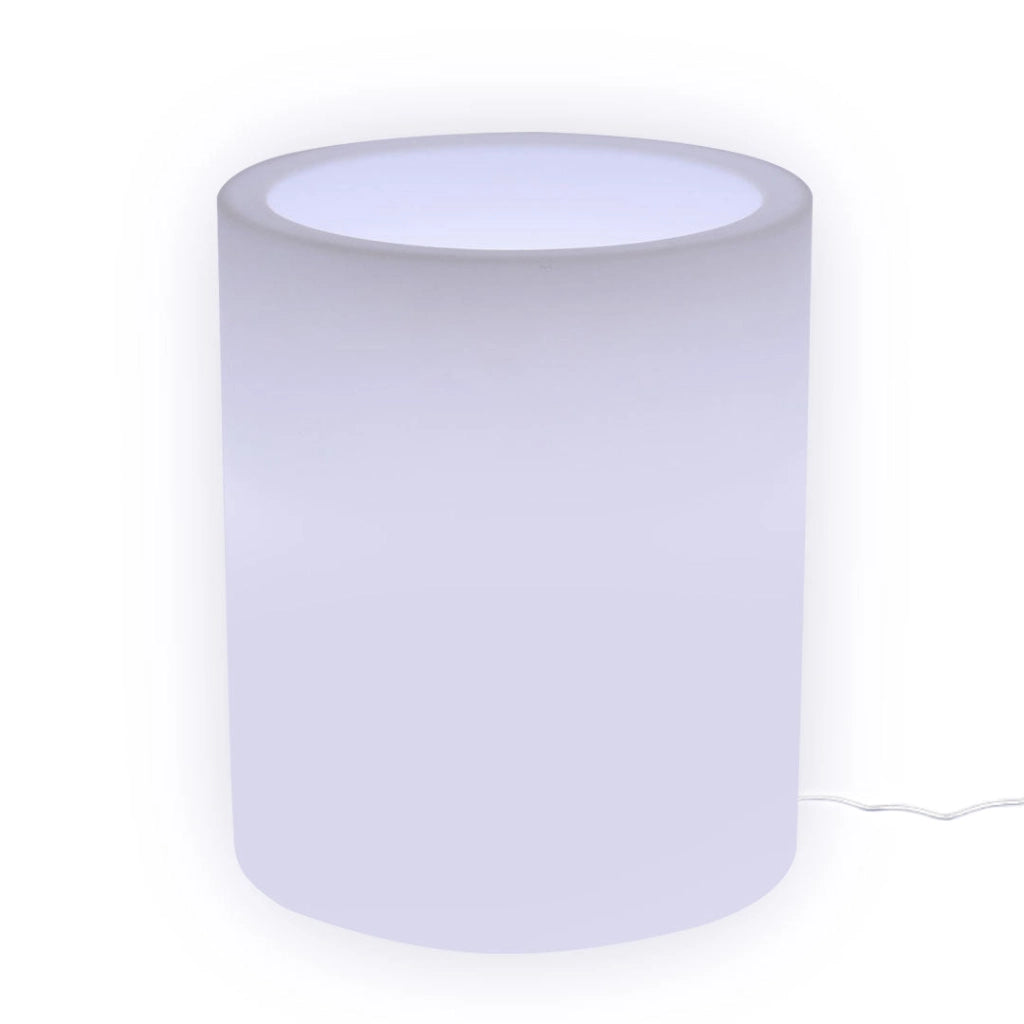 Vaso Luminoso da Esterno 35x42 cm In Polietilene Rose Led Bianco Freddo