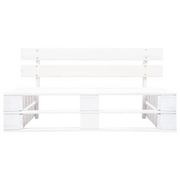 Panchina da Giardino | Panca da Giardino su Pallet in Legno Bianco