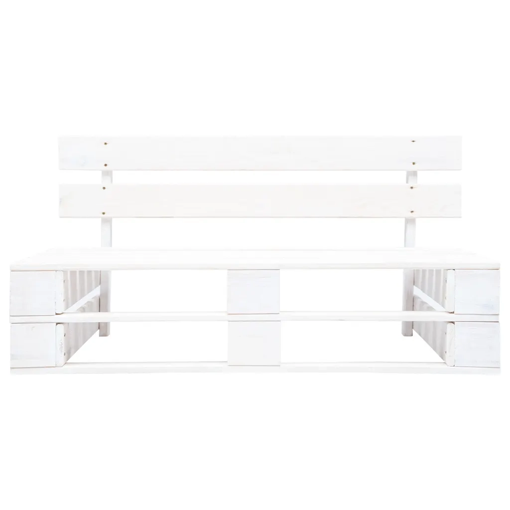 Panchina da Giardino | Panca da Giardino su Pallet in Legno Bianco