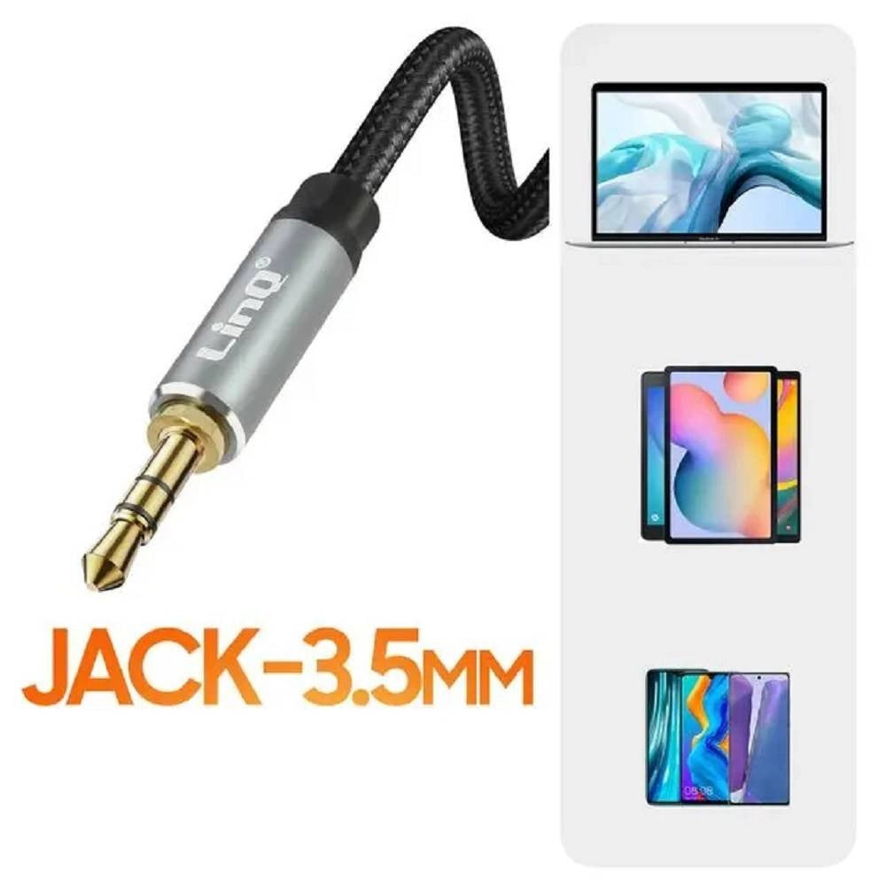 Trade Shop - Microfono Lavalier Jack 3,5 Mm Suono Omnidirezionale A 360° Cavo 3 Metri Av3553m -