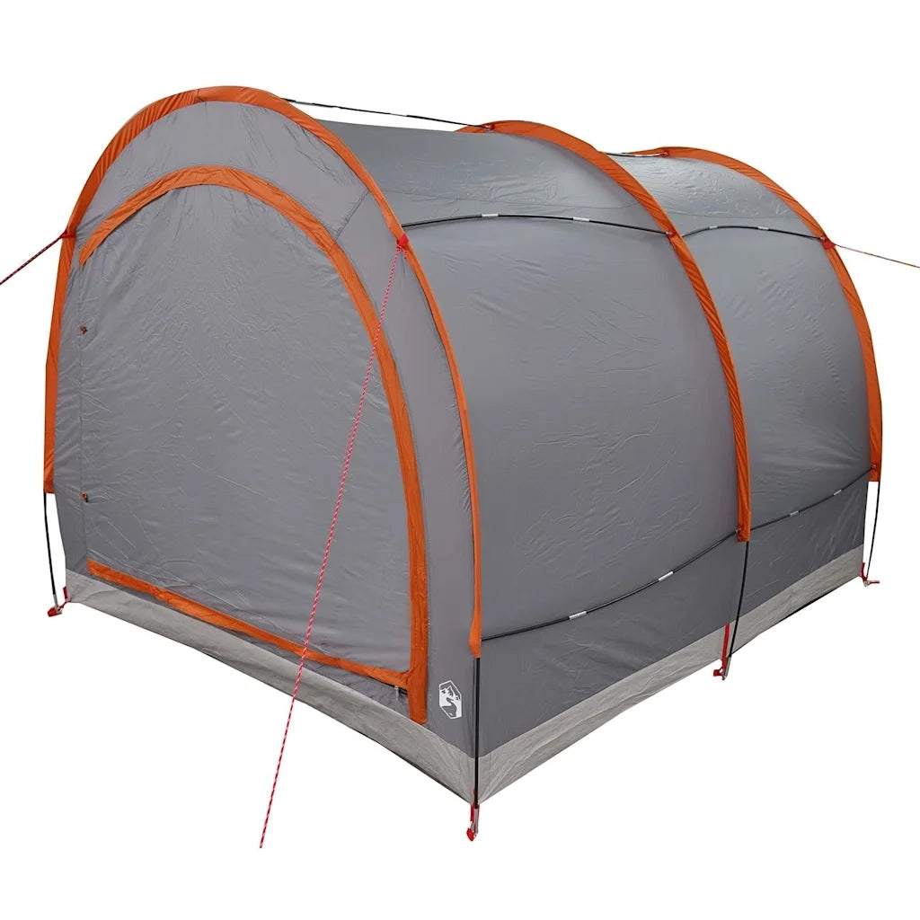 Tenda porta biciclette-Tenda deposito bici da esterno Grigio e arancione 256 x 222 x 182 cm