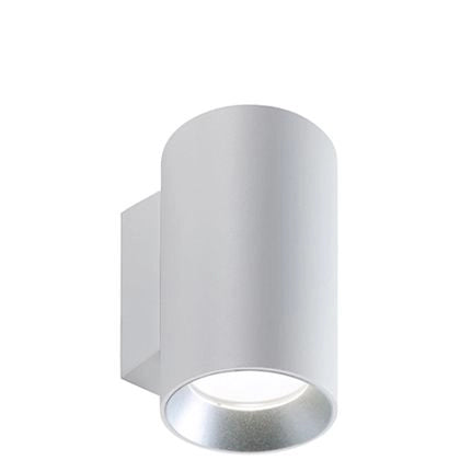 Show - Applique Cilindrico Da Parete A Led 10W+10W A Luce Calda Colore Bianco