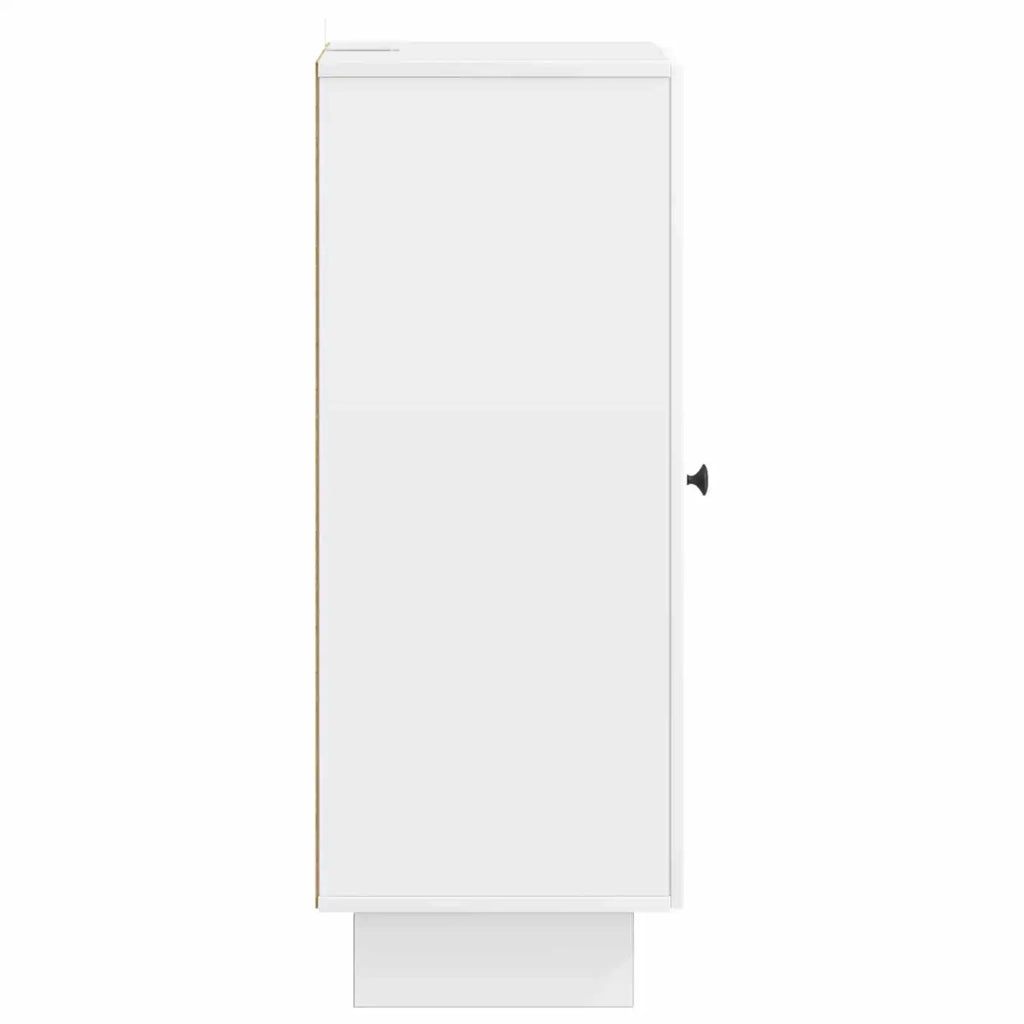 Credenza Bianco Lucido 33 x 34,5 x 90 cm Legno ingegnerizzato