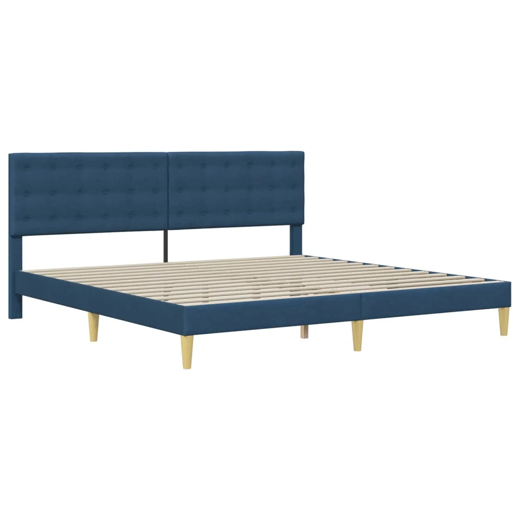 Struttura del letto con testiera Blu 180 x 200 cm Tessuto 42027814