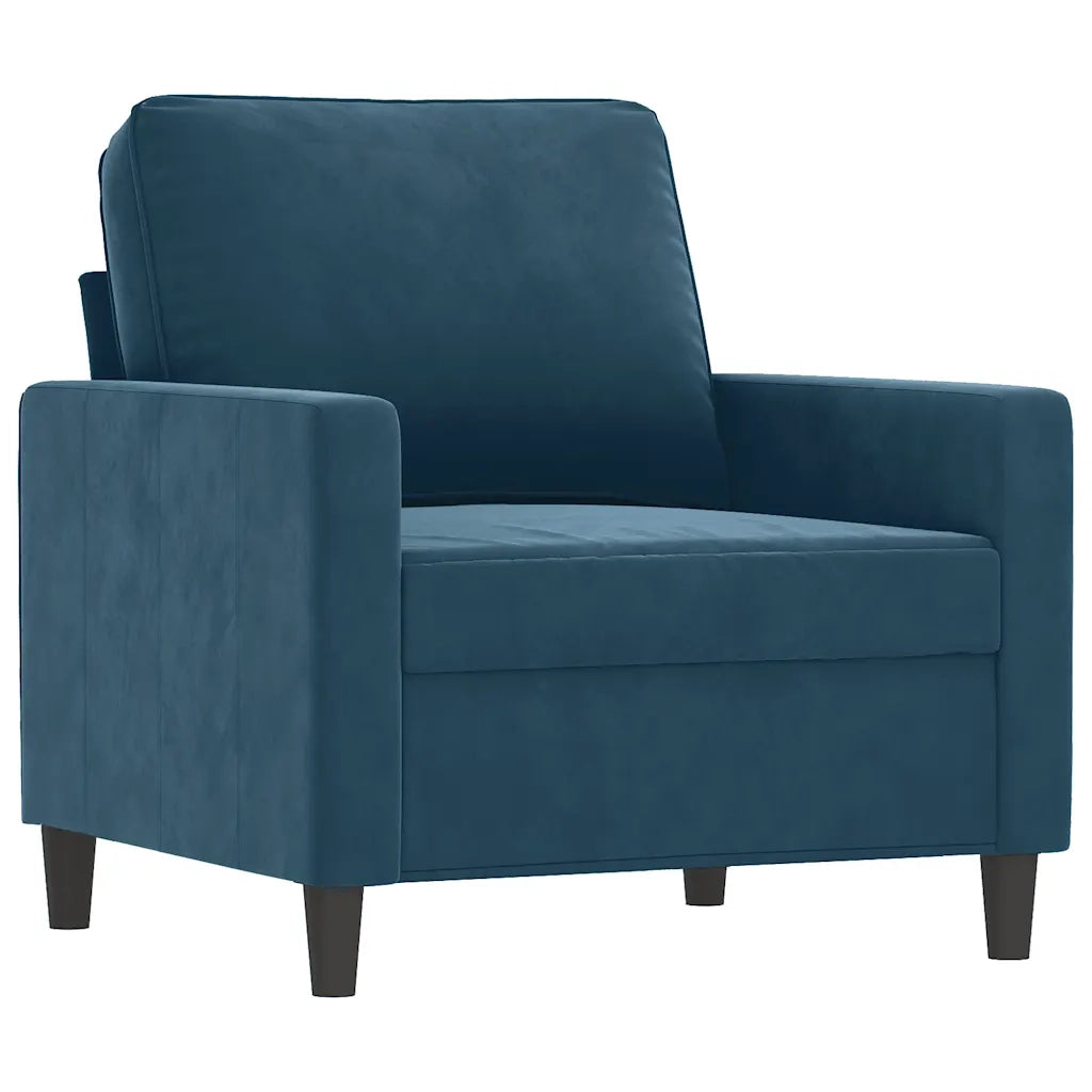 Divano Sedia-Poltrona Blu 60 cm Velluto 597584