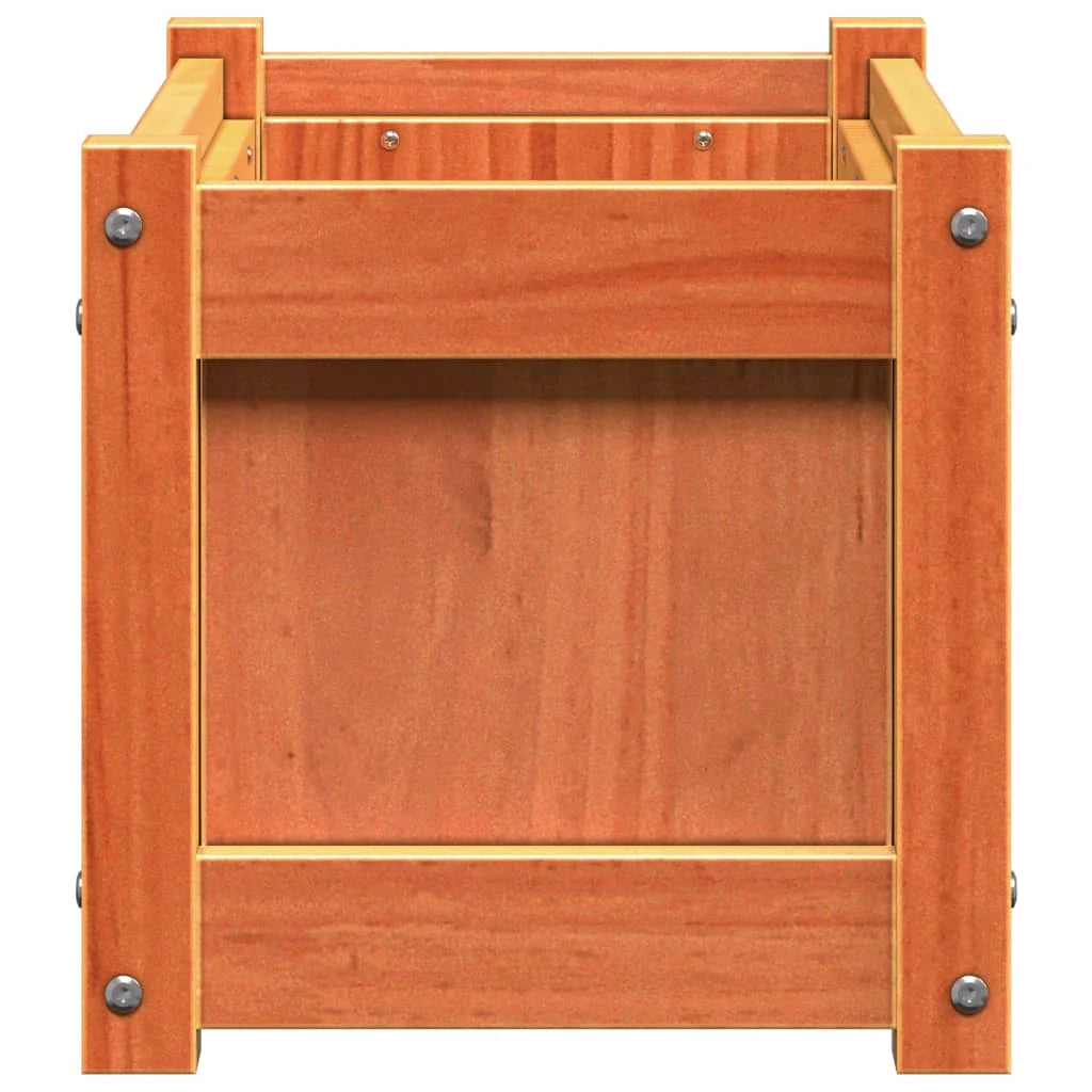 Fioriera aiuola rialzata fioriera aiuola giardino terrazza set da 2 cerata legno massello di pino marrone 02_0039063
