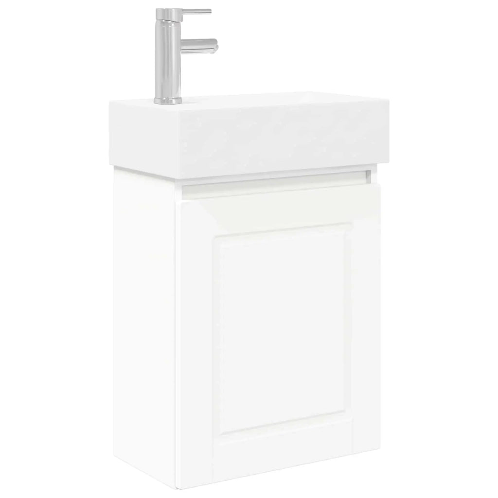 Mobile bagno con rubinetto Bianco 45,5 x 22,5 x 84 cm 889501