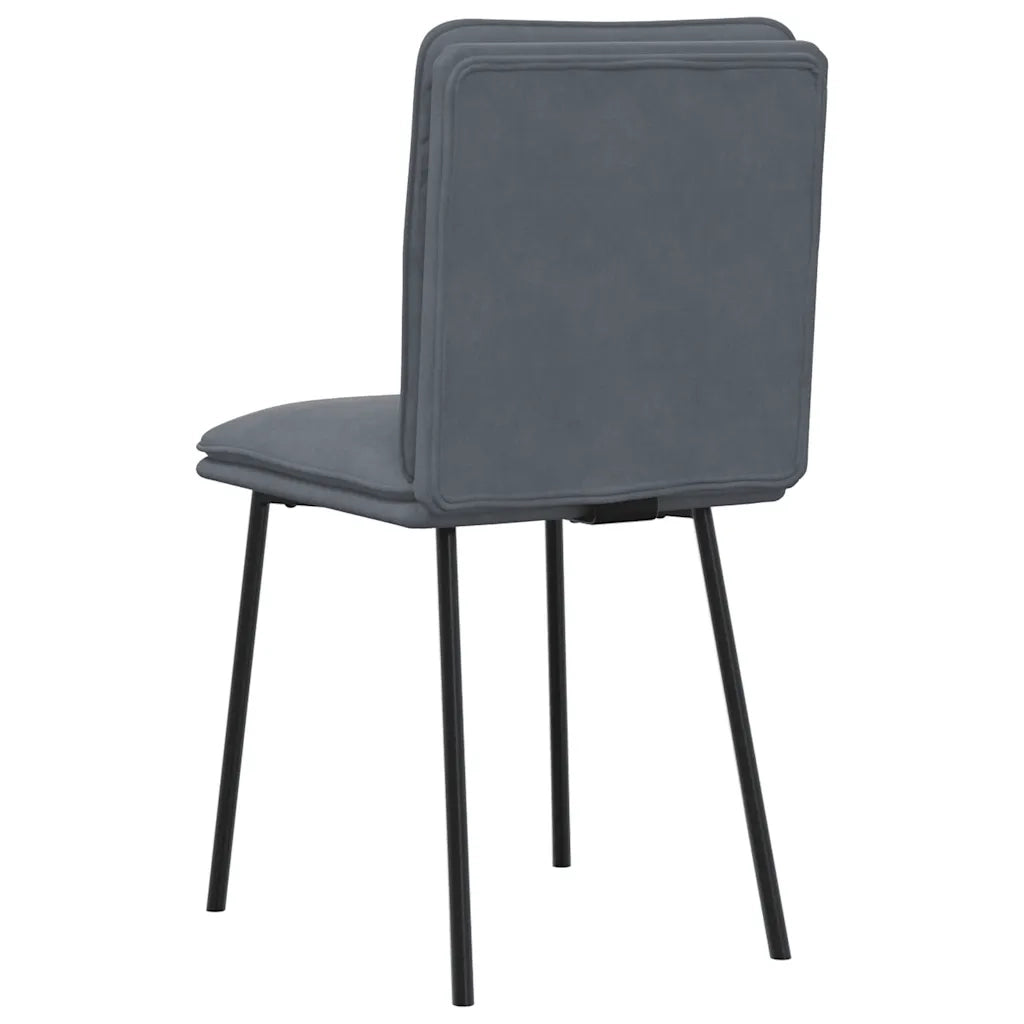 Sedie da Pranzo 4 pz Grigio Scuro in Velluto 3315410