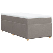 Letto singolo | Letto per adulti | Giroletto a Molle con Materasso Tortora 80x200 cm inTessuto