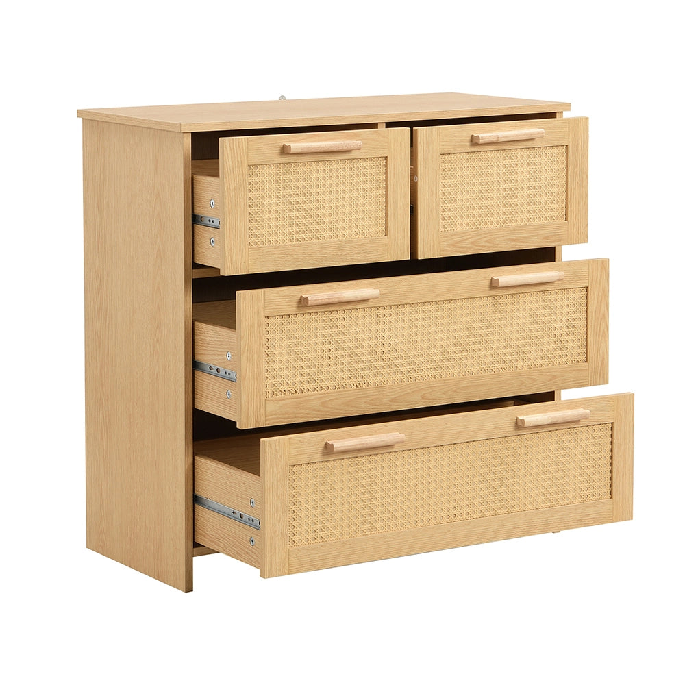 Armadio - Xylo - vimini 4 cassetti 80x80x38cm
