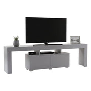 Mobile porta TV Andarna, Credenza da soggiorno, Armadio basso per TV, Base parete attrezzata, 180x31 h50 cm, Grigio