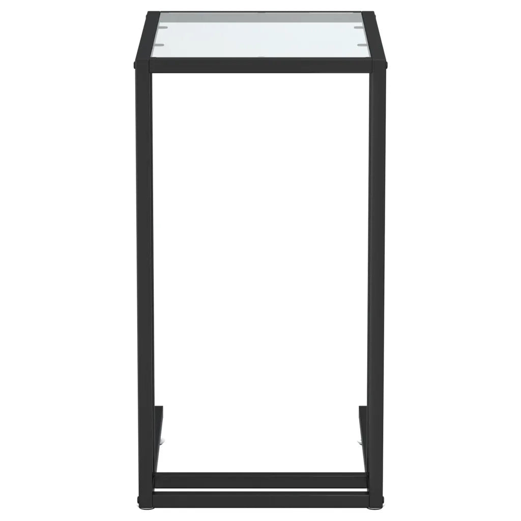 Tavolino per Computer Trasparente 50x35x65 cm Vetro Temperato