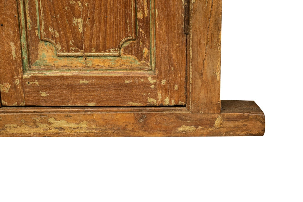 Biscottini FINESTRA CON TELAIO FINEMENTE RESTAURATA IN LEGNO MASSELLO DI TEAK