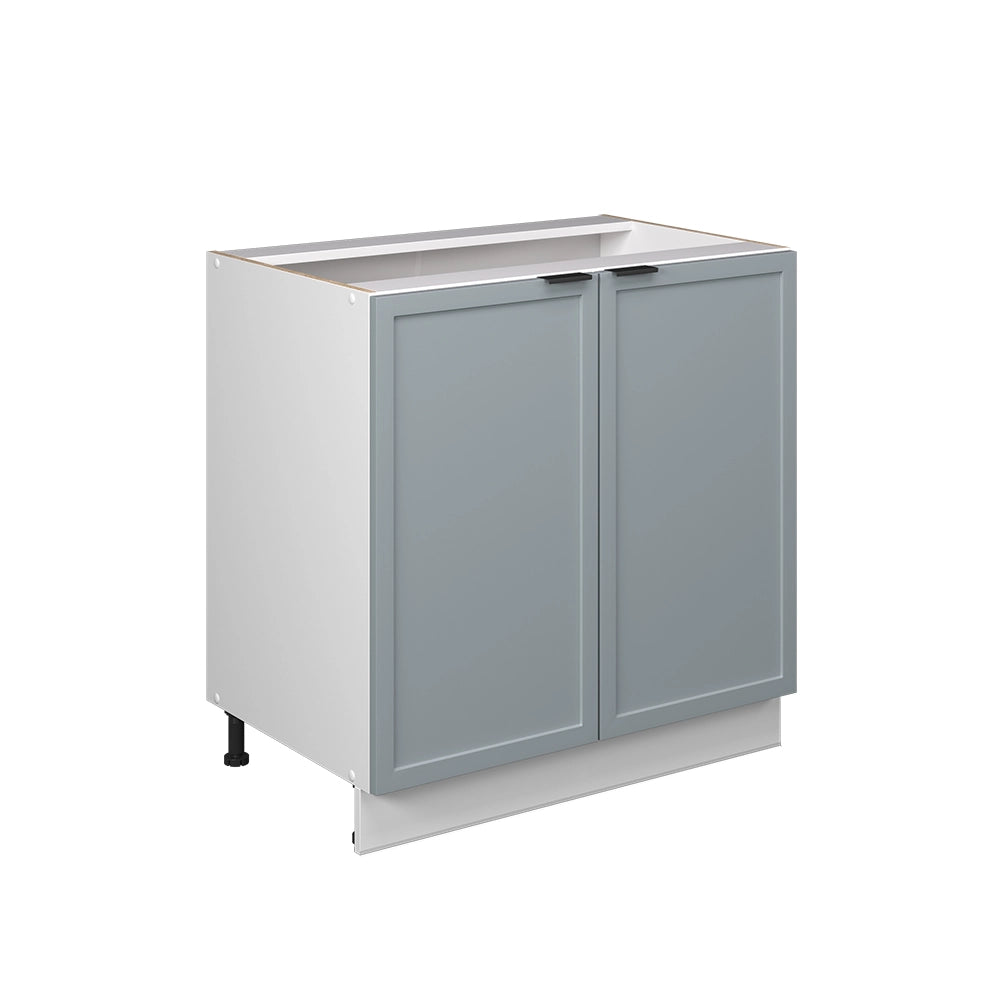 Vicco Mobile lavello cucina Blu-grigio chiaro 80 cm con ripiano, senza piano di lavoro