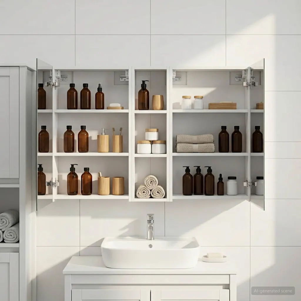 Set di Armadi da Bagno con lo scaffale 3 pcs 120 x 14,5 x 70 cm 3403744