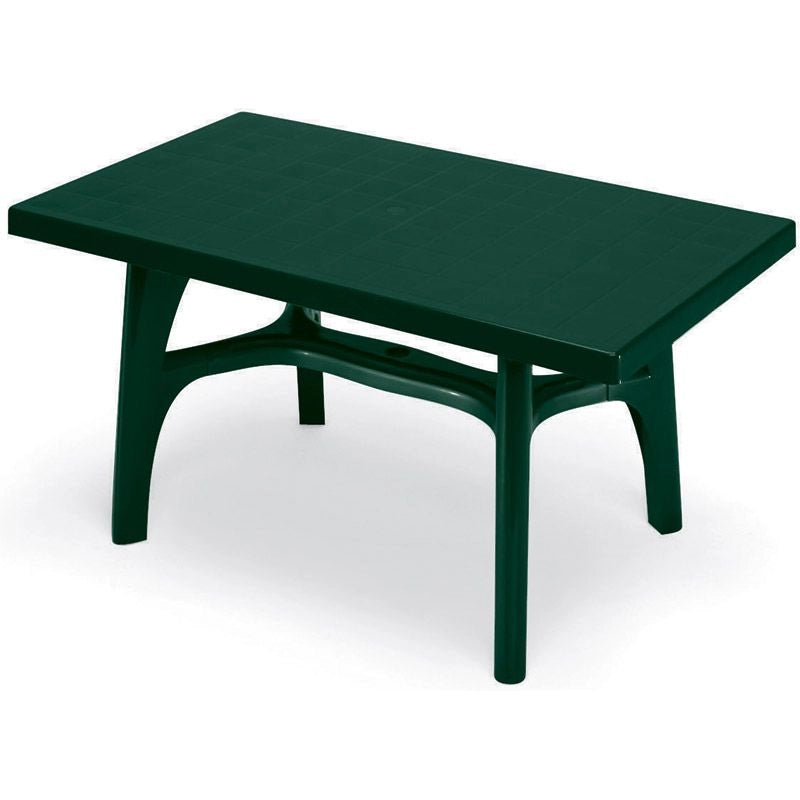 Tavolo da giardino in resina RETTANGO CONTRACT by Scab 140 x 80 cm - Tavolo Da Giardino In Resina Rettango Contract By Scab 140 X 80 Cm Colore Verde Bosco Materiale: resina, Colore: Verde