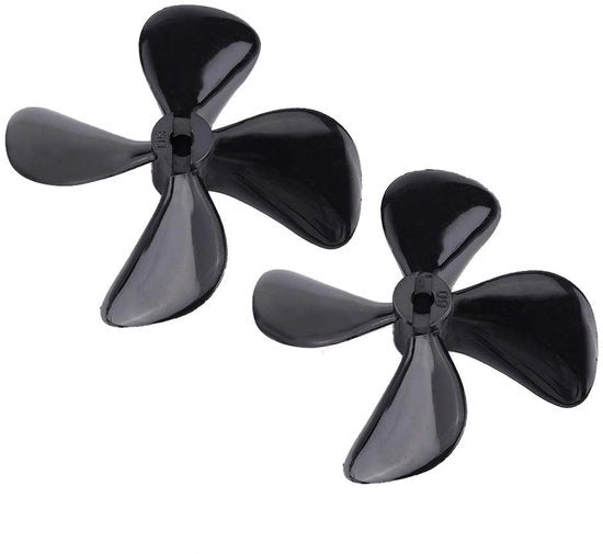 Set di eliche 4-blade - 2 pezzi CW/CCW - Adatto per asse 4 mm - Materiale in plastica - Accessori per modello RC a vela - Materiale duraturo