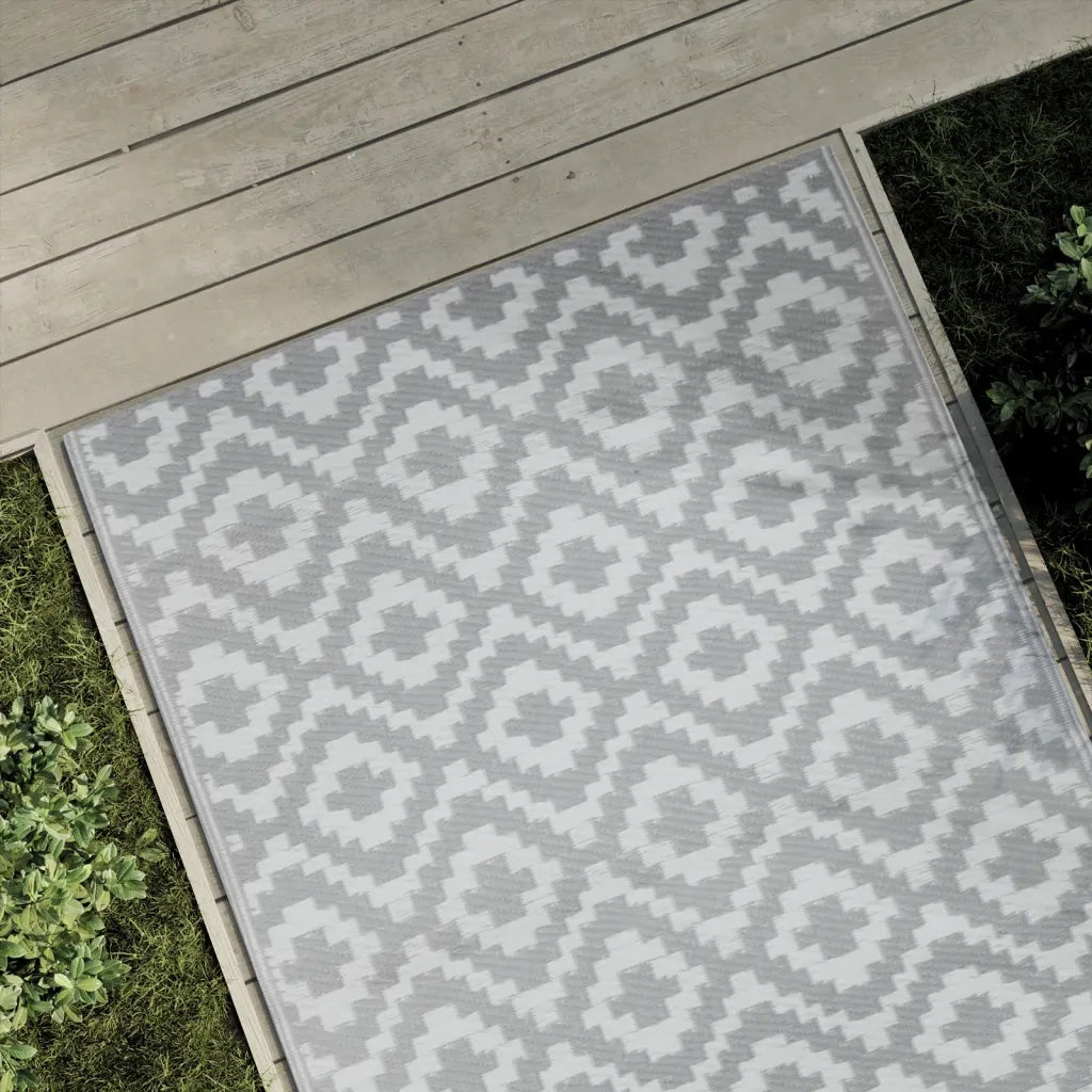 Tappeto da Esterni ARAKIL Grigio 120x180 cm in PP 368552