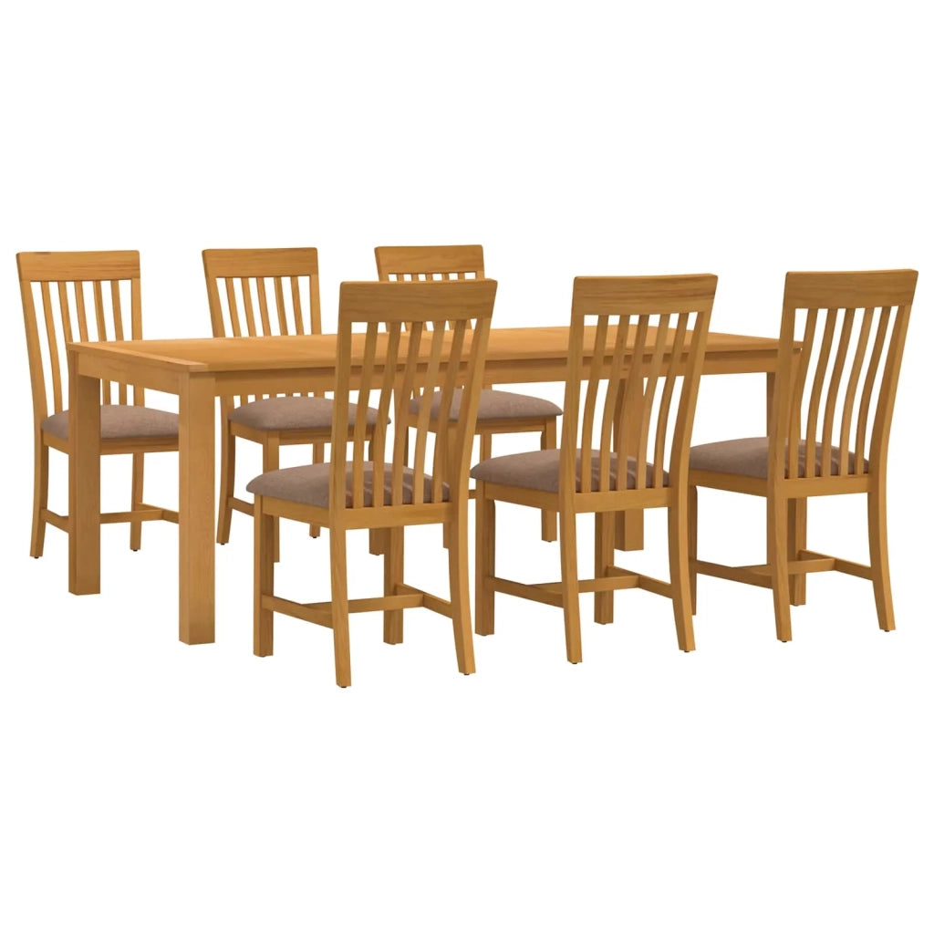 Set da pranzo 7 pz Grigio Legno di Quercia Massello 3430392