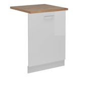 Pannello frontale R-Line Bianco lucido/Bianco 60 cm, PL Rovere Vicco