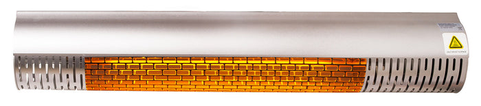 Stufa Elettrica ad Infrarossi a Piantana 2000W con Telecomando per Esterni Argento