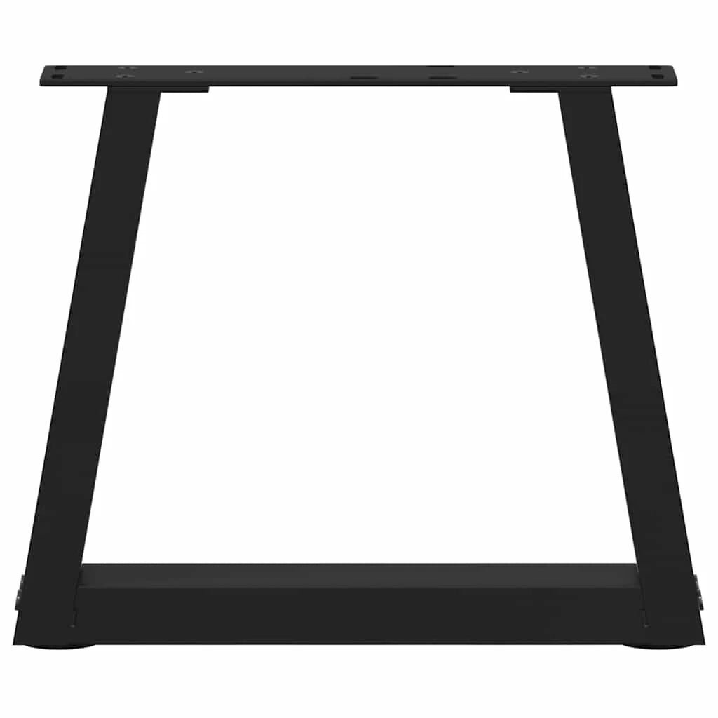 Set di 2 gambe regolabili per tavolino da caffè a forma di V 30 x 30 cm finitura moderna in acciaio nero 02_0056817