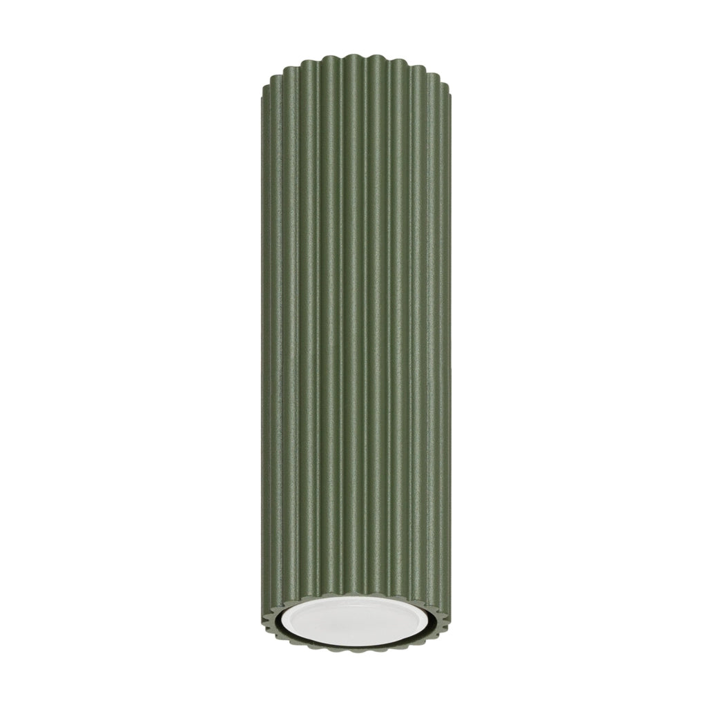 Spot soffitto moderno verde oliva rigato 20cm GU10 Pure Lume