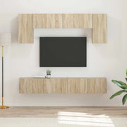 Set mobile TV 4 pcs Rovere Sonoma Legno multistrato