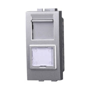 Connettore Rete Presa Dati RJ45 CAT6 Colore GRIGIO Compatibile Con Bticino Living International